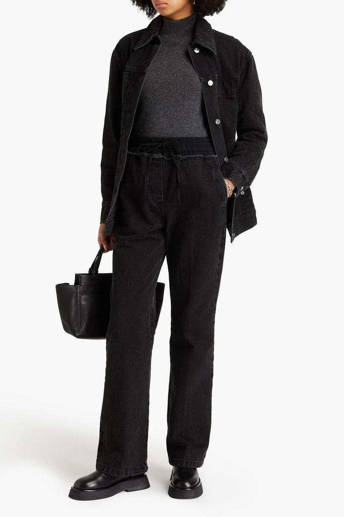 3.1 Phillip Lim Frayed high-rise straight-leg jeans