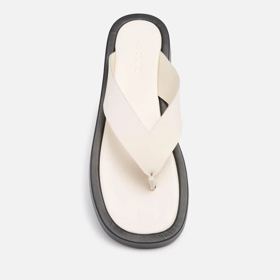 ALOHAS ALOHAS WOMEN'S OVERCAST LEATHER TOE POST SANDALS - IVORY 3