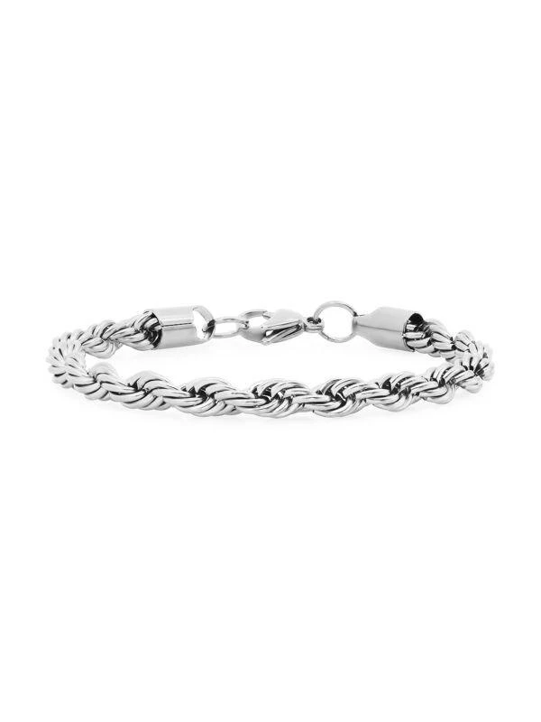 Anthony Jacobs 3-Piece Stainless Steel, Leather & Tiger Eye Bracelet Set 4