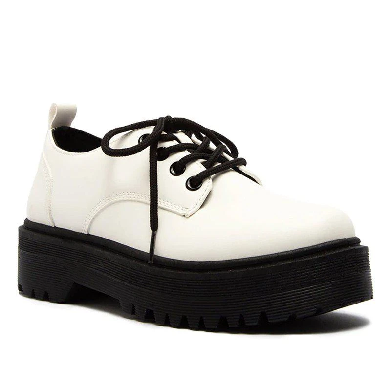 SOBEYO Women's Platform Oxford Lace-Up 4 Eyelets Shoes 1
