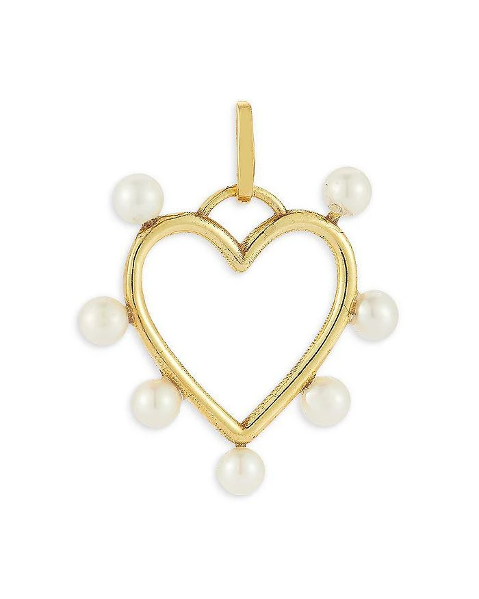 Moon Meadow 14K Yellow Gold Cultured Freshwater Pearl Heart
