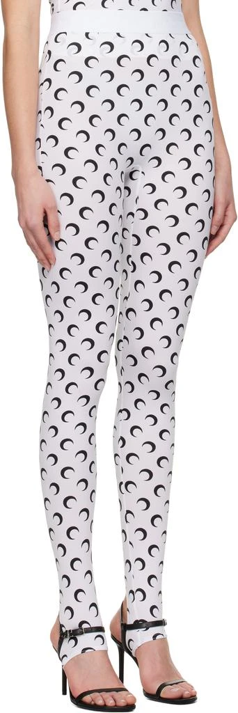 MARINE SERRE White Recycled Moon Jersey Stirrup Leggings 2