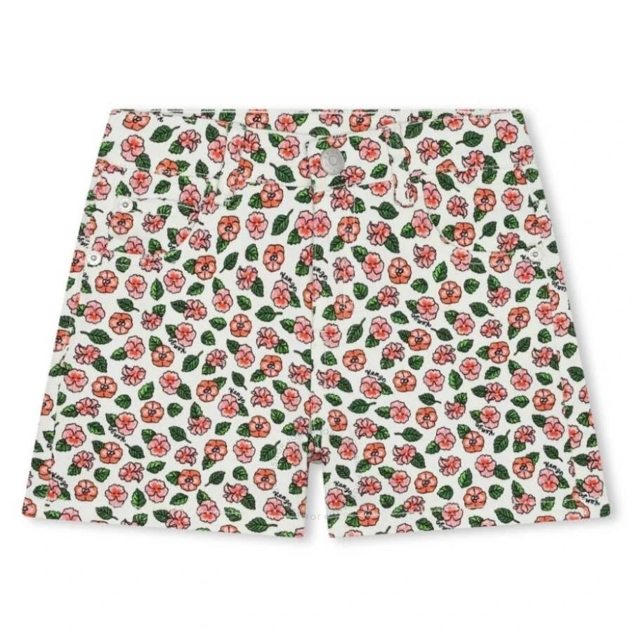 Kenzo Girls Floral Cotton Shorts 1