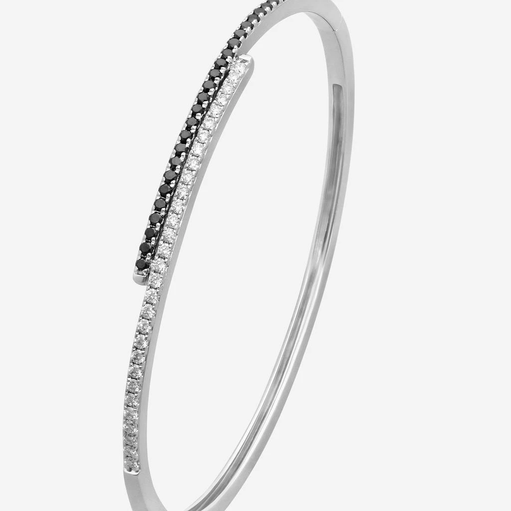 Mémoire Mémoire 18K White Gold Oval Irradiated Black Diamond Bracelet CGDD10258488W72BD0-copy 2