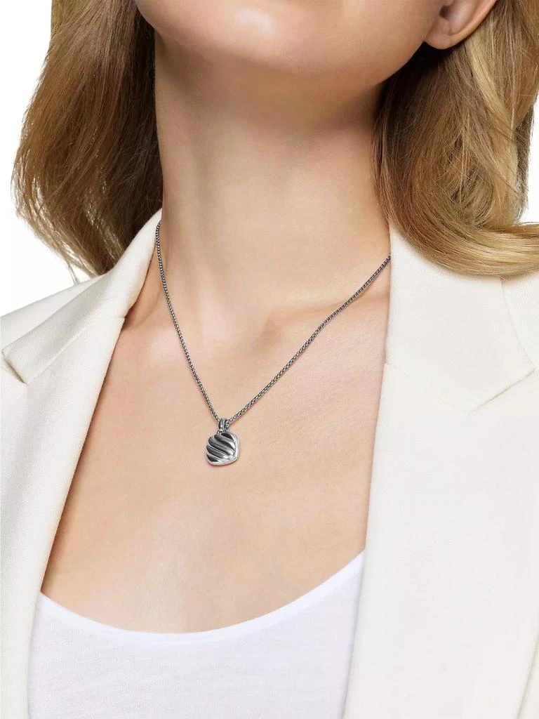 David Yurman Sculpted Cable Square Locket in Sterling Silver 2