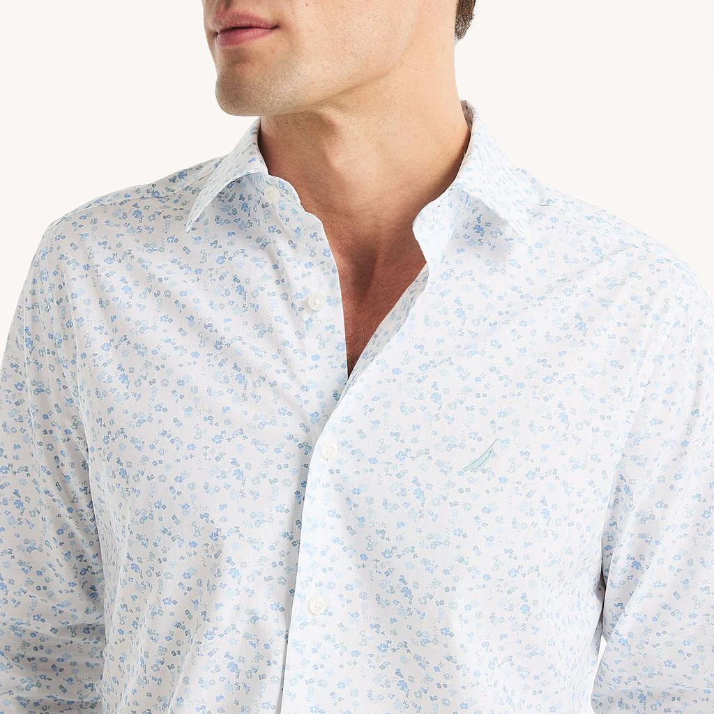 Nautica Mens Classic Fit Wrinkle-Resistant Printed Shirt