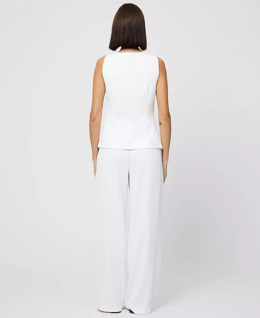 French Connection Women's Harrie Boat Neck Button-Front Vest