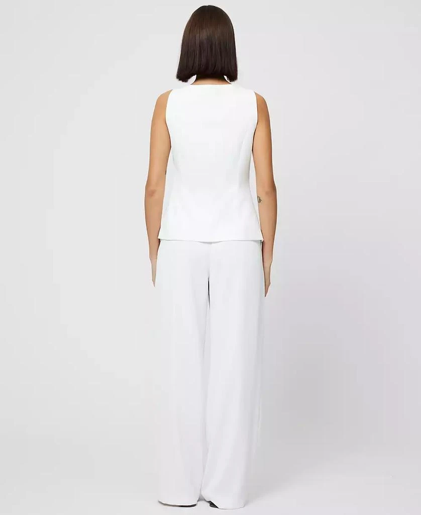 French Connection Women's Harrie Boat Neck Button-Front Vest 2