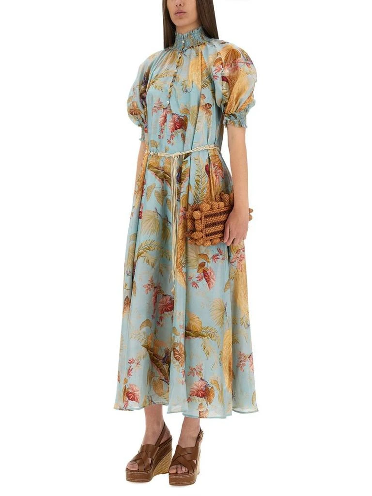 chinese dress ladies Zimmermann Raie Swing Maxi Dress Purple/Red Floral