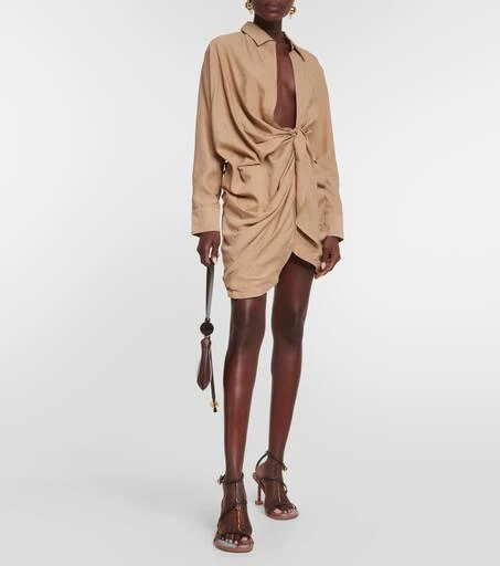 Jacquemus La Robe Bahia gathered minidress 2