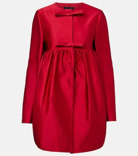 Giambattista Valli Bow-detail satin coat 1