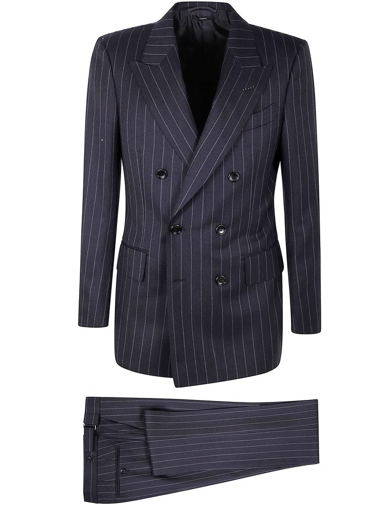 Tom Ford Tom Ford Double Breasted Striped Suit