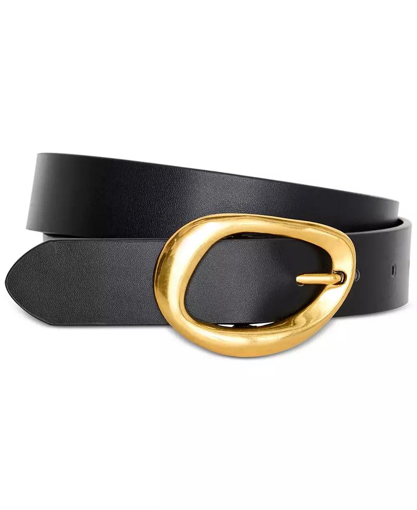 Good American Women's Classic Faux-Leather Oval Buckle Belt 1