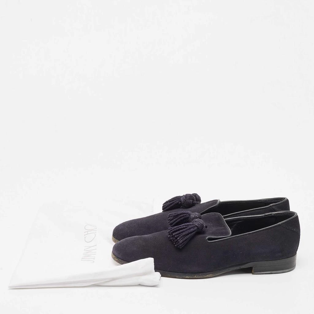 Jimmy Choo Jimmy Choo Navy Blue Suede Foxley Smoking Slippers Size 41 9