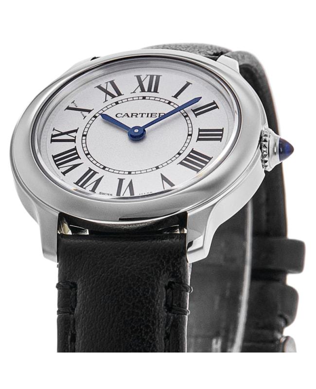 Cartier Cartier Ronde Must De Cartier 29mm Silver Dial Leather Strap Women's Watch WSRN0030