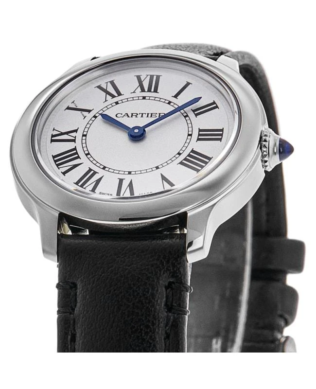 Cartier Cartier Ronde Must De Cartier 29mm Silver Dial Leather Strap Women's Watch WSRN0030 2