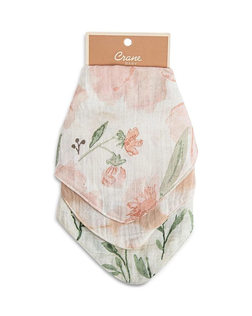 Crane Baby Parker Floral Muslin Bib Set, 3 Pack - Ages 0-36 Months 7