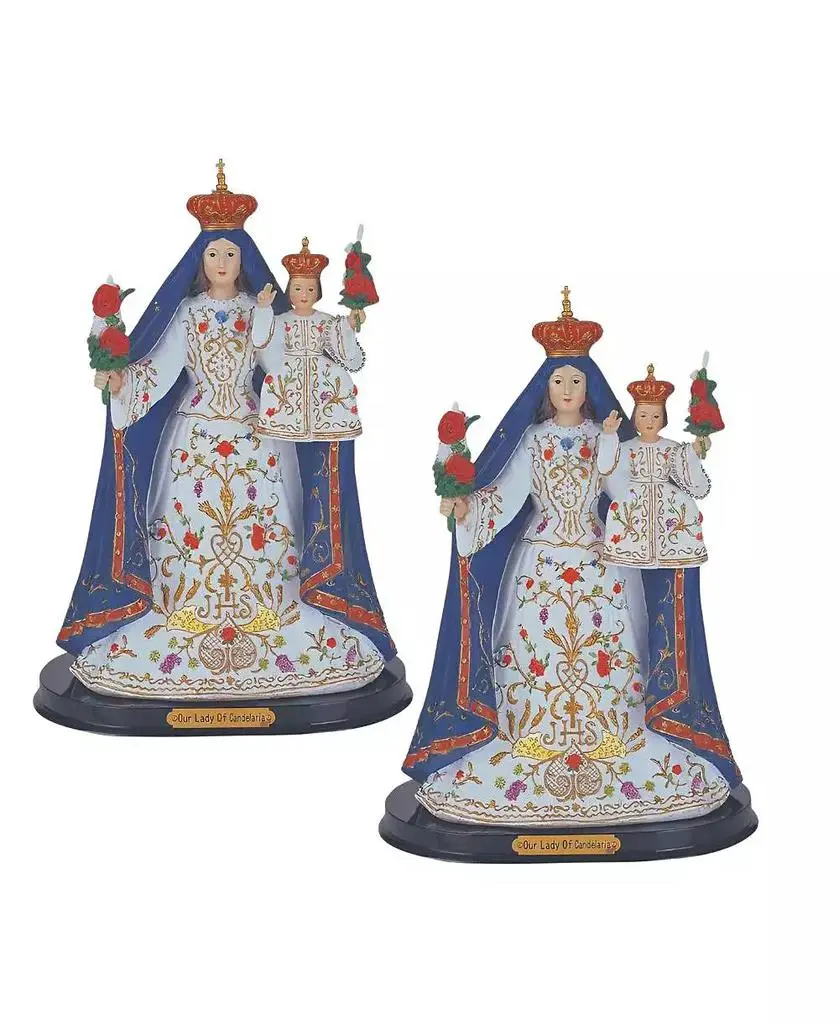 FC Design "2-PC Set" 12"H Our Lady of Candle Statue Virgin of Candelaria Holy Figurine Statue Ornament Home Room Office Decor and Perfect Ideas for Housewarming, Holidays and Birthdays