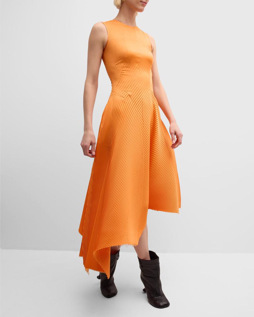 ワンピース LOEWE Asymmetric Dress Loewe Puff-Sleeve Anagram Asymmetric Dress - Bergdorf Goodman
