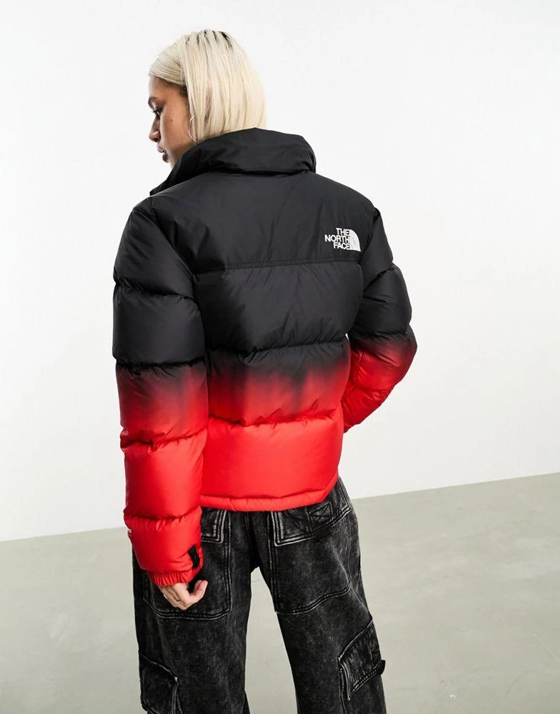 The North Face The North Face Nuptse Retro '96 down puffer jacket in red and black dip dye 3