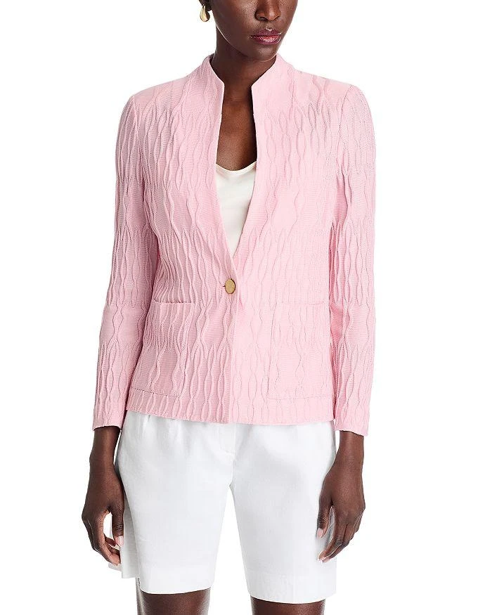 Misook Tonal Plaid Knit Jacket 3