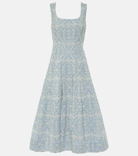 VERONICA BEARD Jolie printed cotton midi dress 1