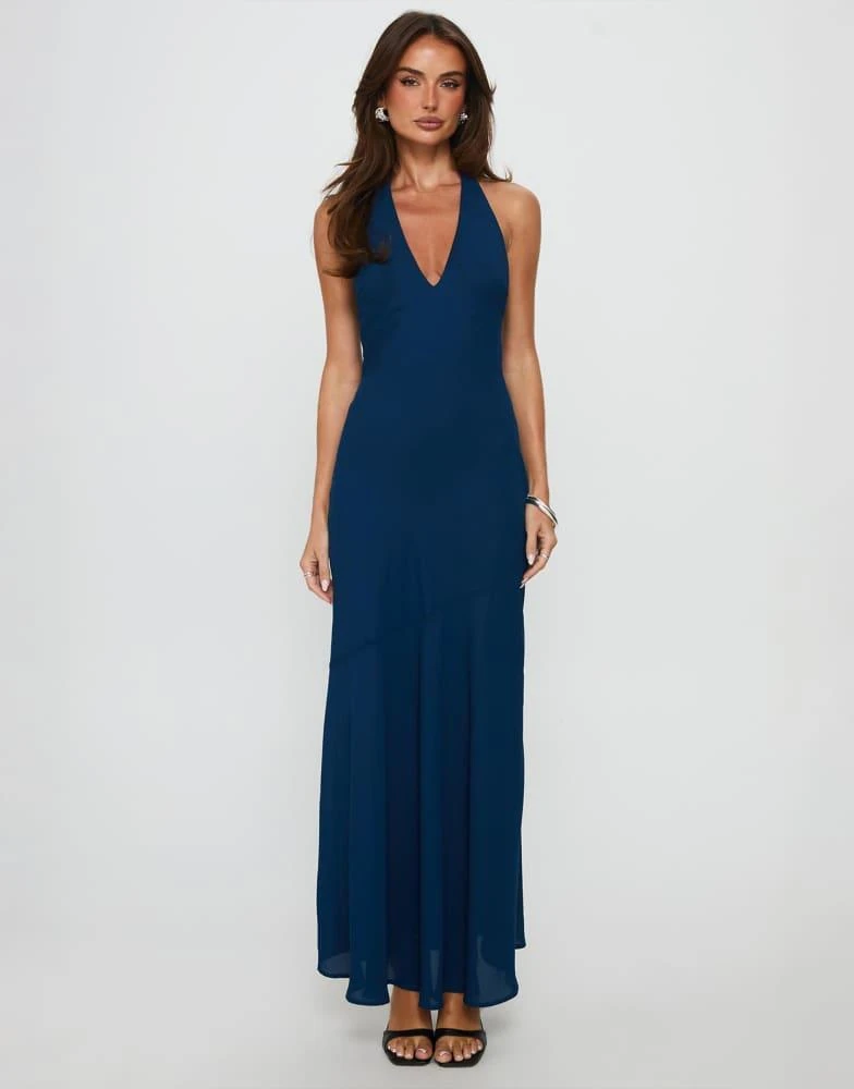 chinese dress ladies Yahir Strapless Maxi Dress | Navy | Womens