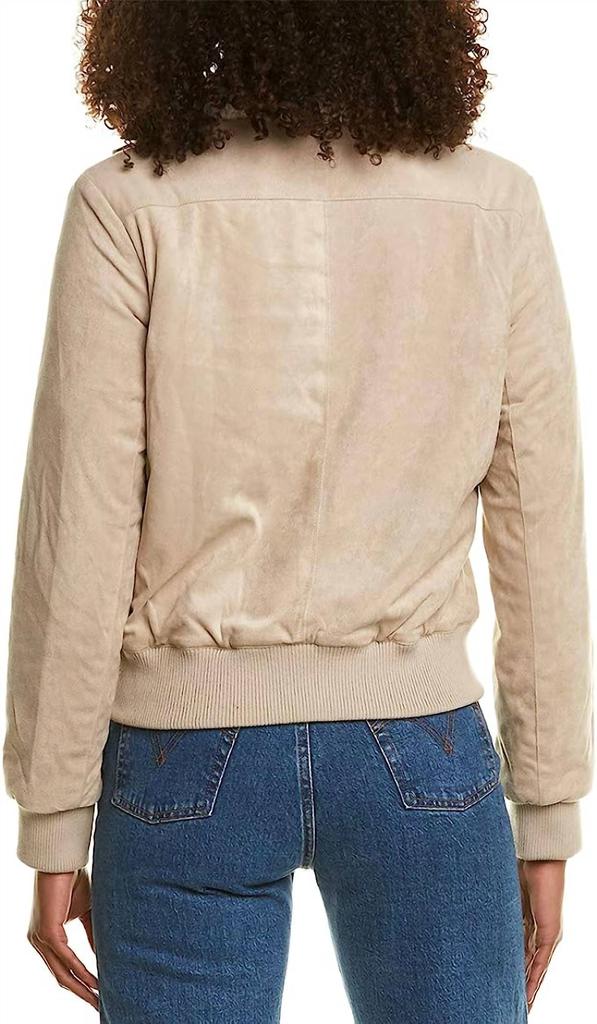 Cupcakes And Cashmere Kendal Reversible Bomber Jacket In Cafe Au Lait