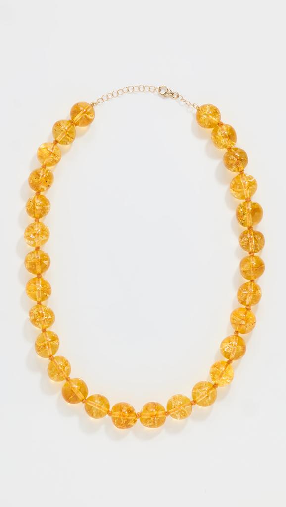 Jia Jia 14k Jumbo Citrine Sphere Necklace