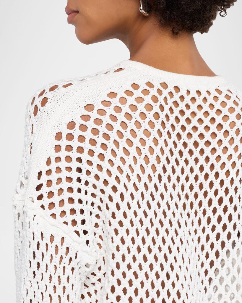 Diotima Leeward Crystal Crochet Knit Top - Sweaters - Free
