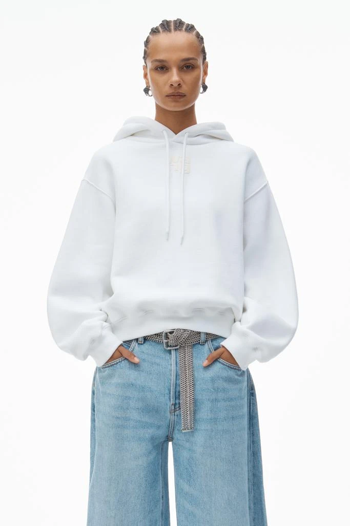 Alexander Wang PUFF LOGO HOODIE IN STRUCTURED TERRY 1