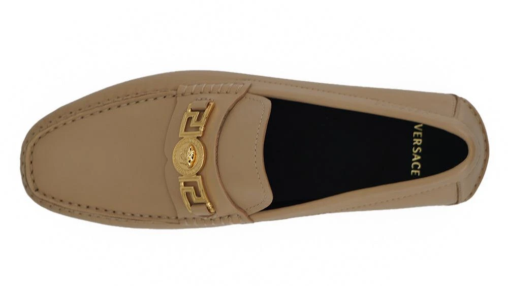 Versace Versace Beige Calf Leather Loafers Shoes 5