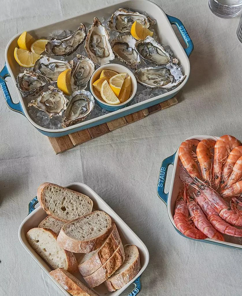 Staub Ceramic 3-Piece Rectangular Baking Dish Set 6