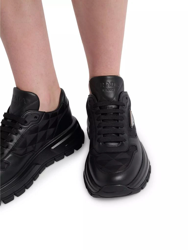 Prada Prax 01 Re-Nylon and Leather Sneakers 2