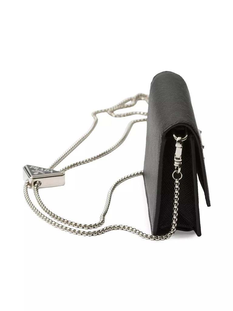 Prada Saffiano Leather Card Holder with Shoulder Strap 6