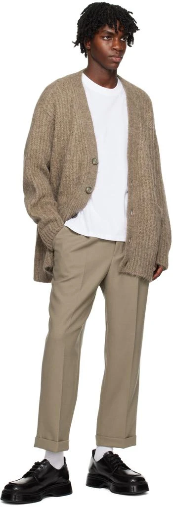 AMI Taupe Carrot-Fit Trousers 4