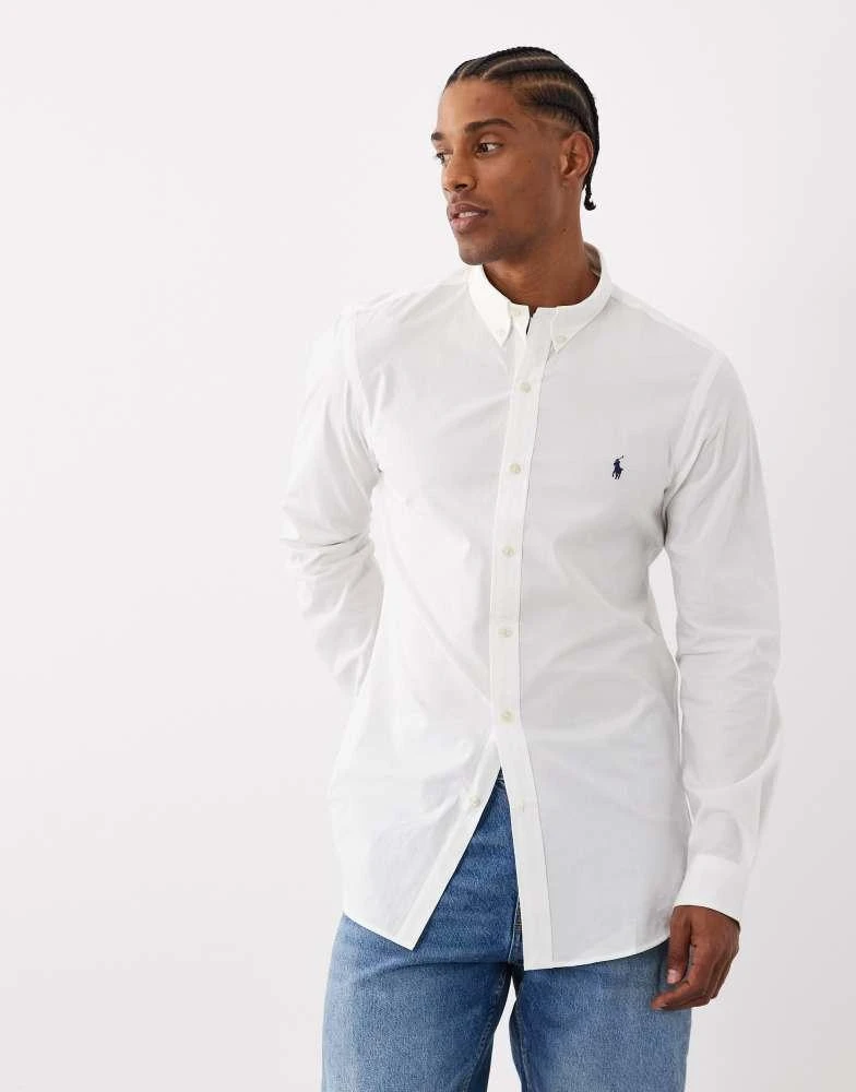 Polo Ralph Lauren Slim-Fit Stretch-Oxford Shirt - White - S