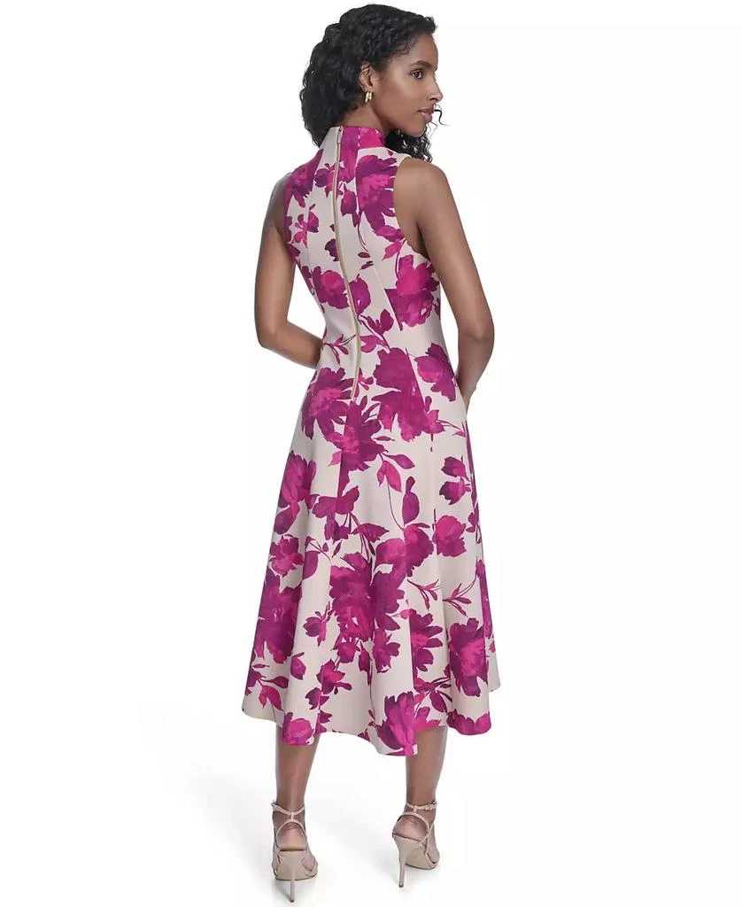 Calvin Klein Women's V-Neck Printed Midi Dress 6