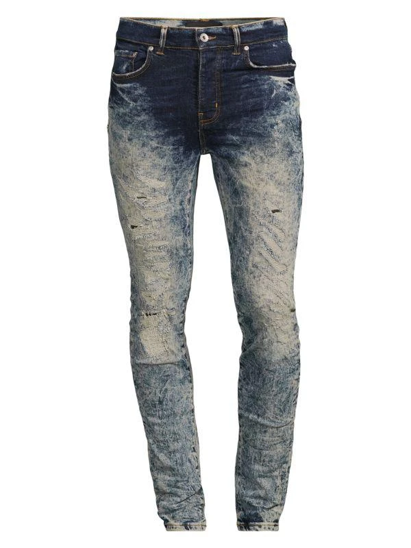 Purple Brand High Rise Bleached & Distressed Jeans 3