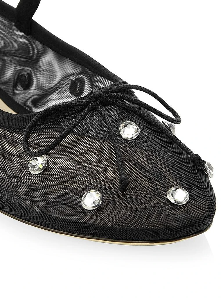 Loeffler Randall Leonie Crystal Mesh Ballet Flats 6