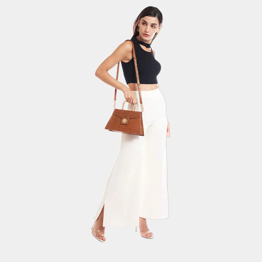 Charriol Charriol Brown Leather Laetitia Crossbody 6