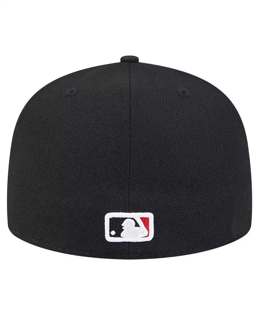 New Era Men's Black Cleveland Guardians Checkered Undervisor 59FIFTY Fitted Hat 2