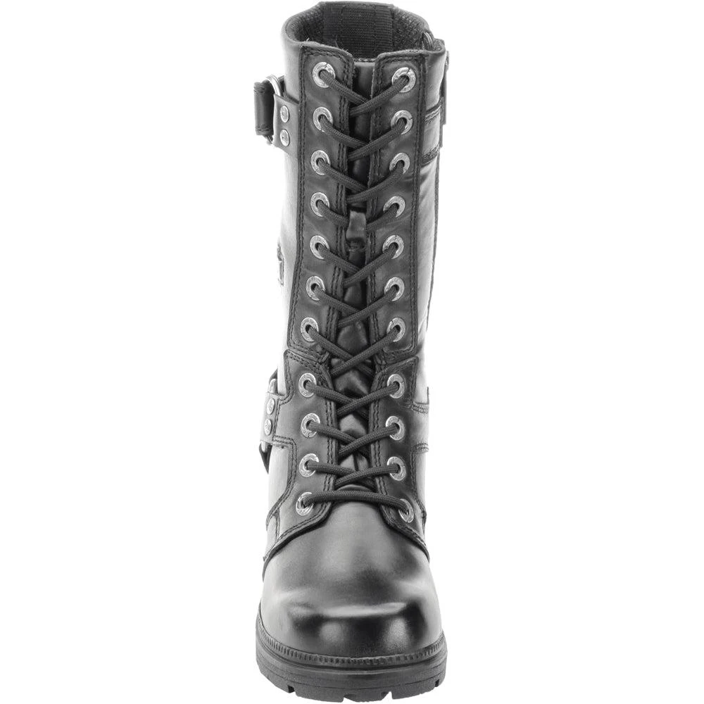 Harley Davidson Eda Round Toe Zippered Motorcycle Boots 5