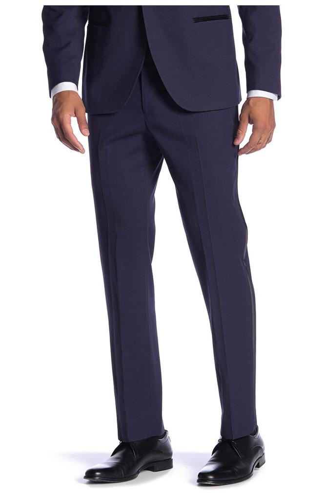 SAVILE ROW CO Essex Purple Slim Fit Tuxedo Pants - 30-34" Inseam