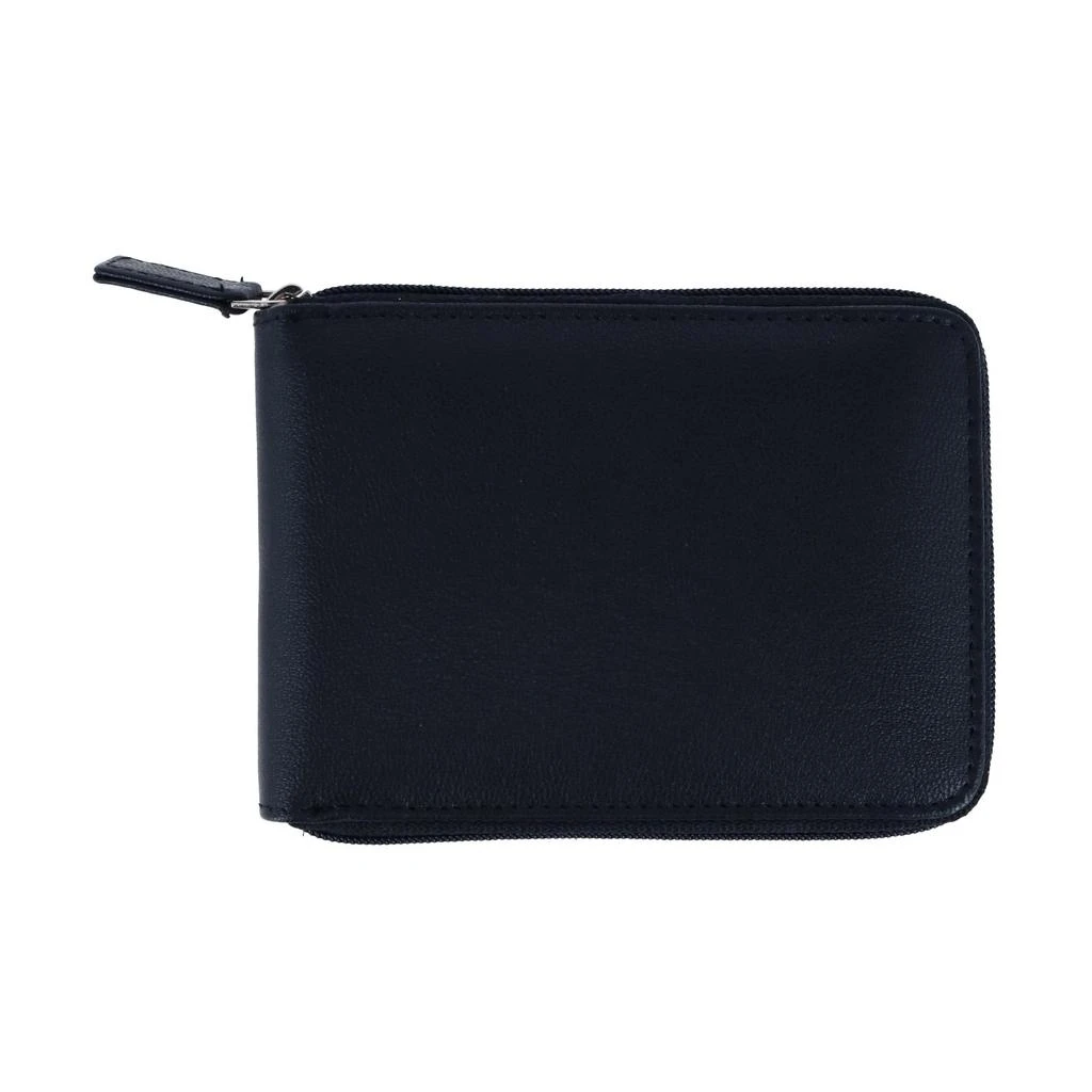 Buxton Men's RFID Nappa Leather Zip Around Billfold Wallet 1