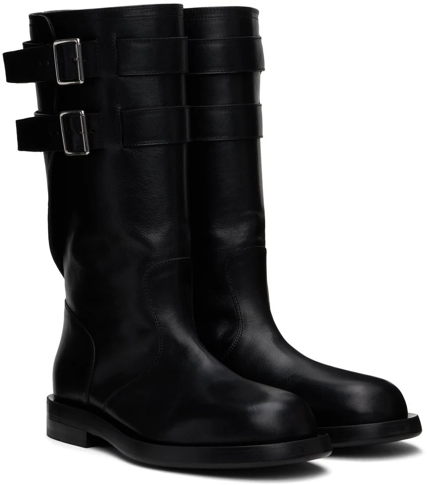 ANN DEMEULEMEESTER Black Milan Soft Biker Boots 4