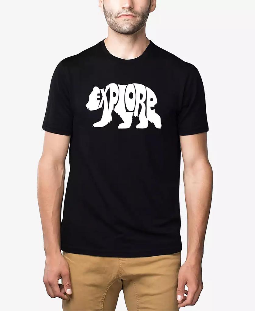 LA Pop Art Explore - Men's Premium Blend Word Art T-Shirt