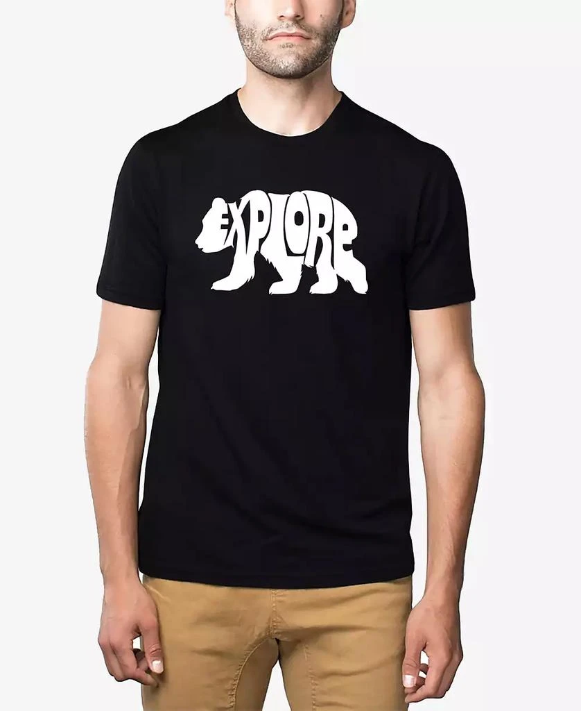 LA Pop Art Explore - Men's Premium Blend Word Art T-Shirt 1