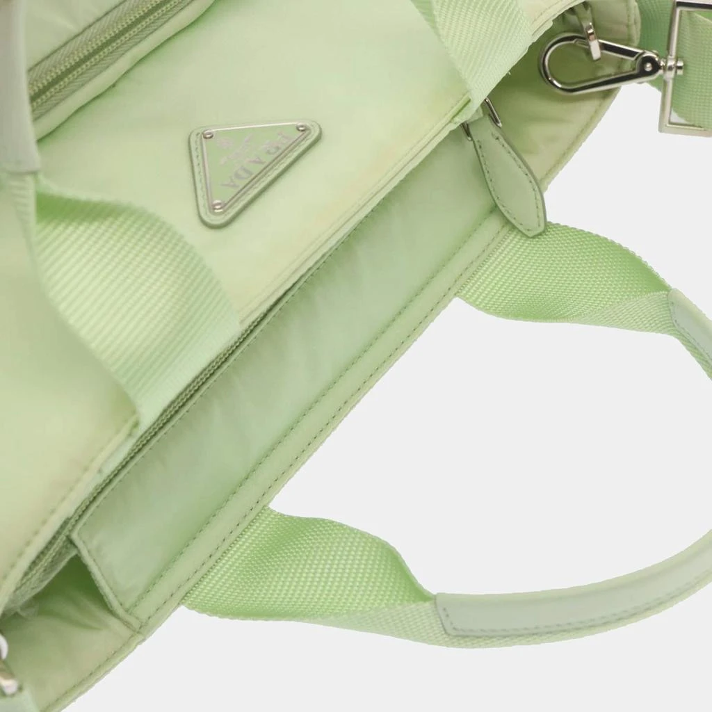 Prada Prada Blue Nylon Tessuto Front Pocket Padded Tote Bag 5