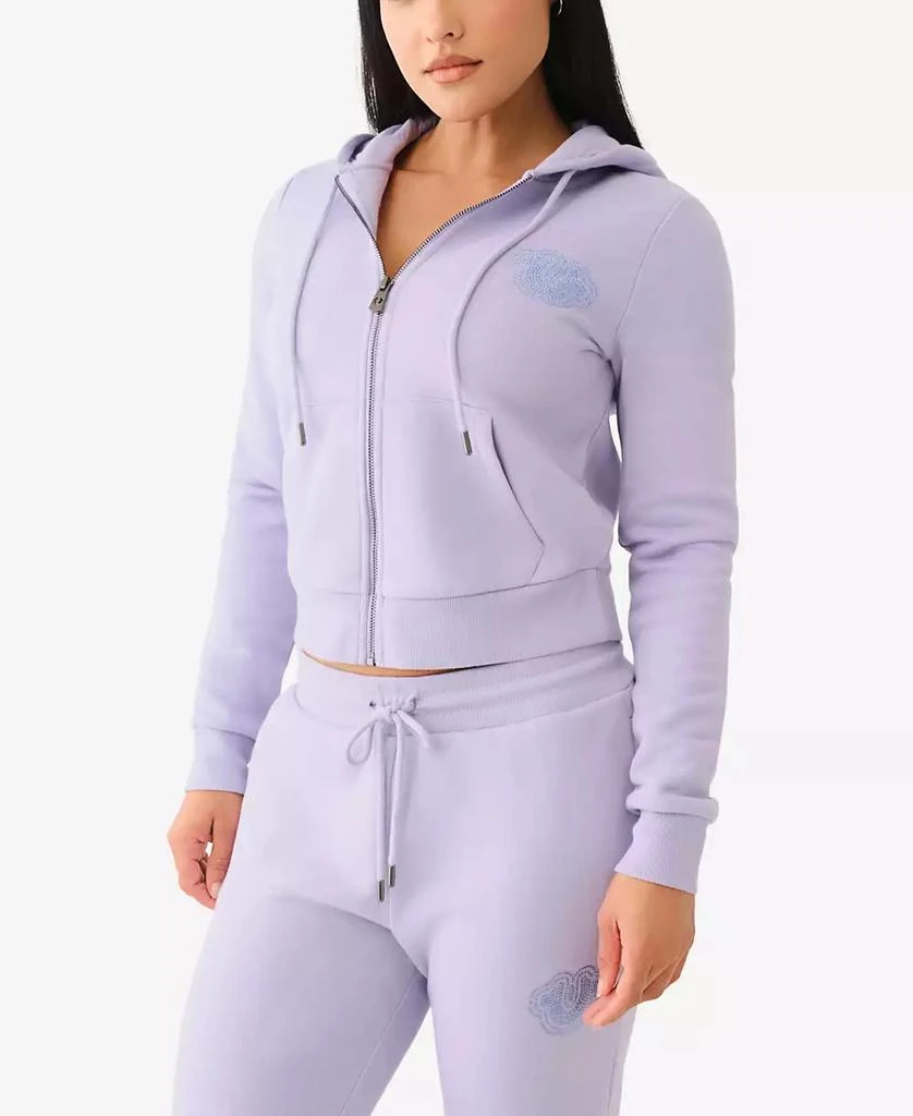 True Religion Women's Crystal Classic Zip Hoodie 3